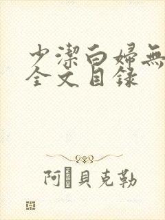 少洁白妇无删减全文目录封面