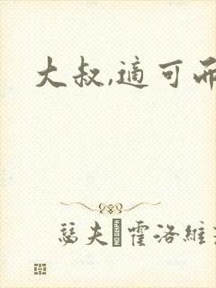 大叔,适可而止封面