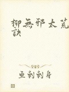 柳无邪太荒吞天诀封面