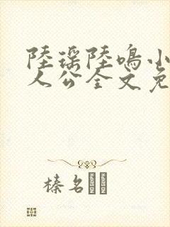 陆瑶陆鸣小说主人公全文免费阅读笔趣阁