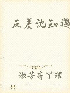 反差沈知遇晏应