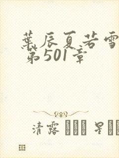 叶辰夏若雪孙怡 第501章