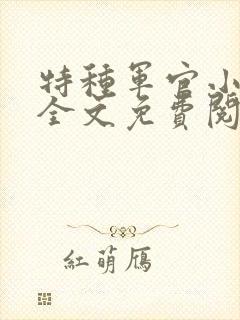 特种军官小小妻全文免费阅读