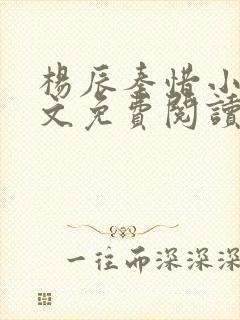 杨辰秦惜小说全文免费阅读完整版封面