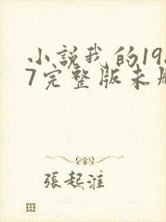 小说我的1987完整版未删减小说