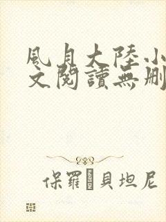 风月大陆小说全文阅读无删减封面
