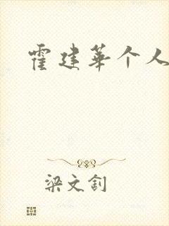 霍建华个人简历封面