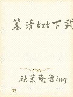 篡清txt下载