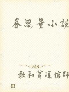 眷思量小说封面