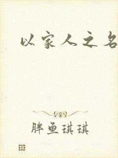 以家人之名小说