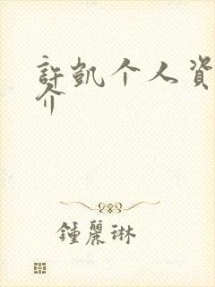 许凯个人资料简介封面