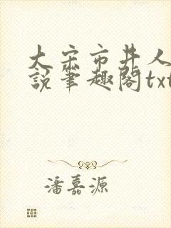 大宋市井人家小说笔趣阁txt