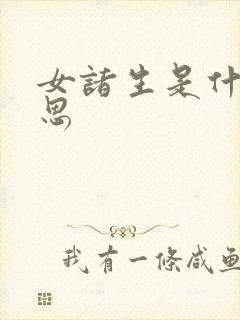 女诸生是什么意思封面