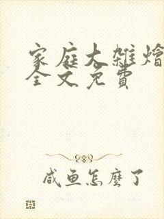 家庭大杂烩小说全文免费