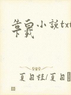 告白小说txt下载封面