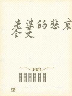 老婆的悲哀小说全文封面