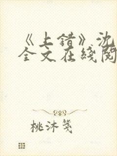 《上错》沈南初全文在线阅读笔趣阁