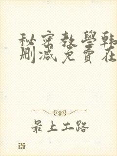 秘密教学韩漫无删减免费在线观看