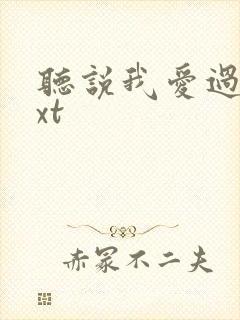 听说我爱过你txt