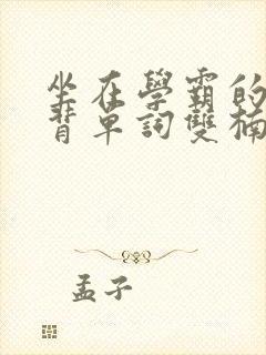 坐在学霸的鸡上背单词双楠