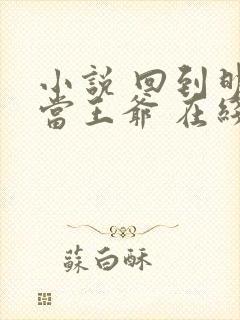 小说 回到明朝当王爷 在线阅读