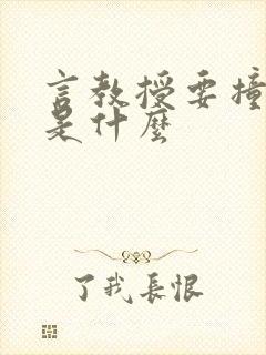 言教授要撞坏了是什么