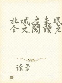 北城夜未眠小说全文阅读免费