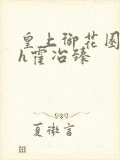 皇上御花园hlh霍冶臻封面