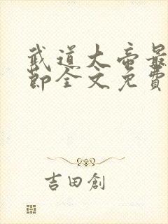 武道大帝最新章节全文免费阅读封面