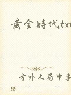 黄金时代txt封面