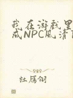 我在游戏里被当成NPC风清陨