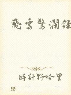 飞云惊澜录