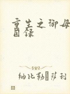 重生之御母双修目录封面