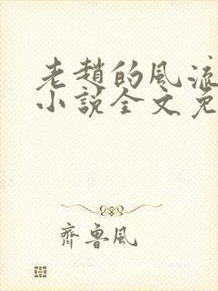 老赵的风流人生小说全文免费阅读