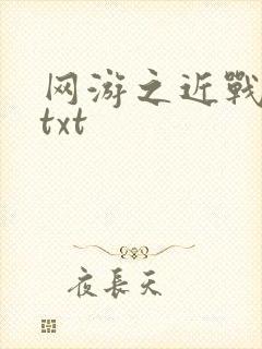 网游之近战法师txt封面