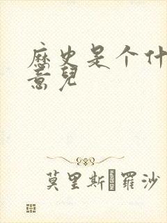 历史是个什么玩意儿