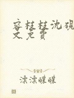 容枝枝沈砚书全文免费