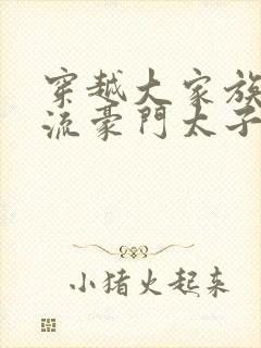 穿越大家族之风流豪门太子爷