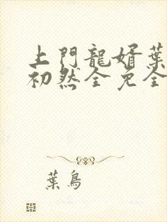 上门龙婿叶辰萧初然全免全集