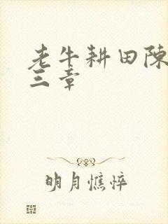 老牛耕田陈雪第三章封面
