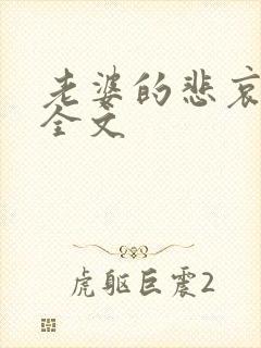 老婆的悲哀小说全文