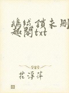 鹅绒锁未删除笔趣阁txt
