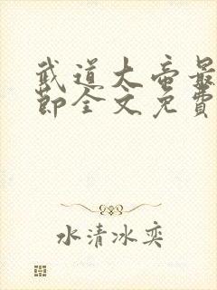 武道大帝最新章节全文免费阅读