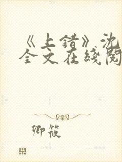 《上错》沈南初全文在线阅读笔趣阁