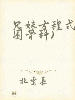 兄妹方程式(校园骨科)封面