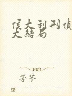 侯大利刑侦笔记大结局封面