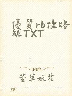 优质rb攻略系统TXT