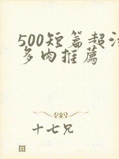 500短篇超污多肉推荐