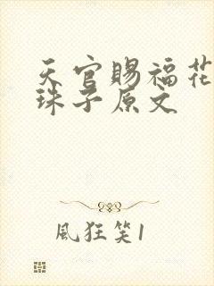 天官赐福花怜塞珠子原文