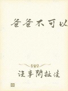 爸爸不可以封面